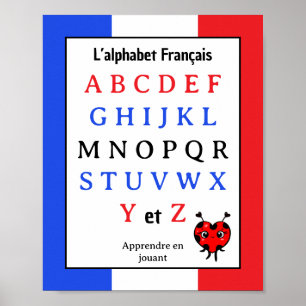 Poster Alphabet Français Enfants 