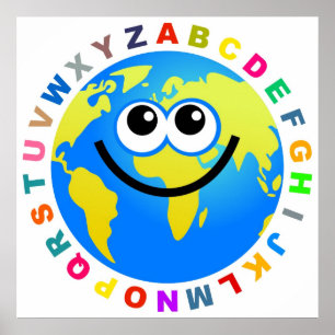 Poster Alphabet Globe
