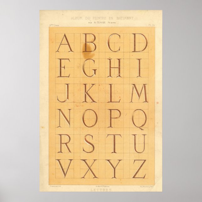 Poster Alphabet (lettres) (Devant)