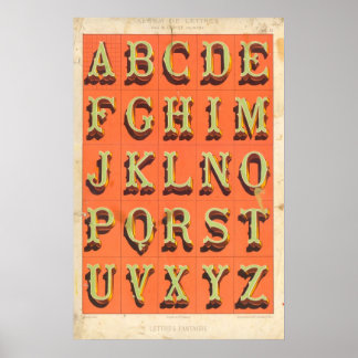 Poster Alphabet (Lettres fantaisie)