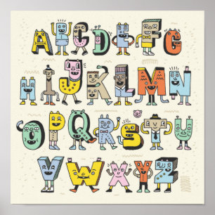 Poster Alphabet mignon