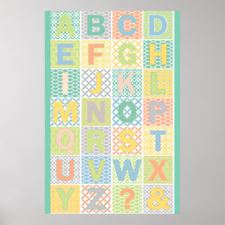 Poster Alphabet moderne
