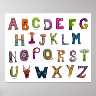 Poster Alphabet Monster