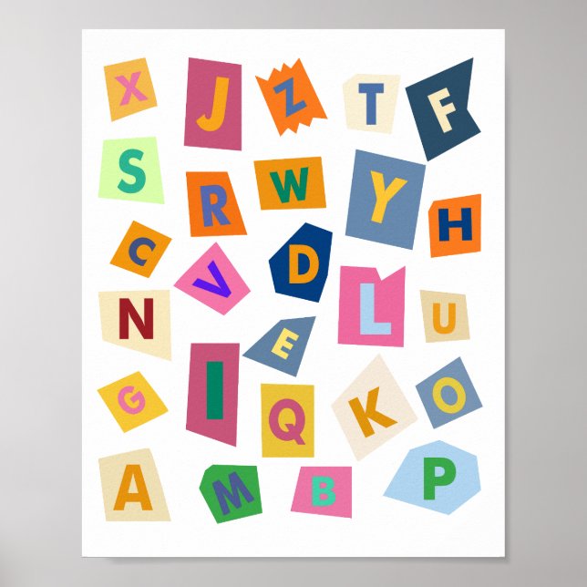 Poster Alphabet Mur Art pour votre(vos) chambre(s) enfant (Devant)