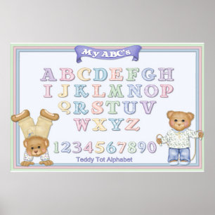 Poster Alphabet Nounours amusants