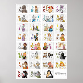 Poster Alphabet numérique allemand