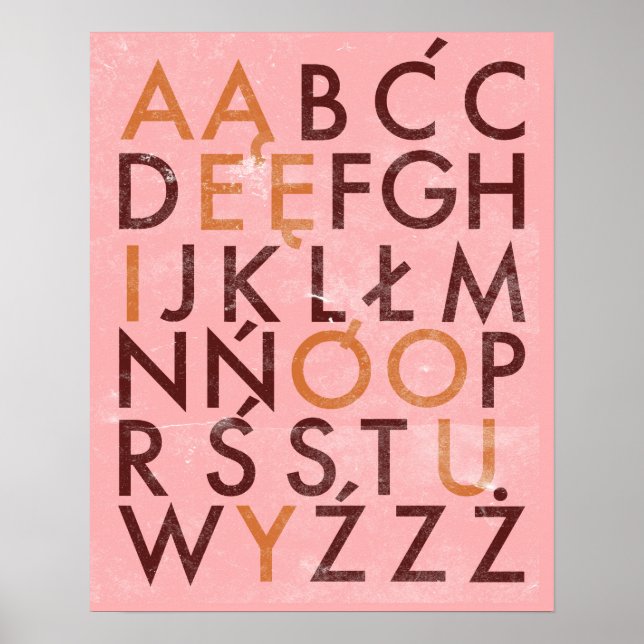 POSTER ALPHABET POLONAIS (Devant)