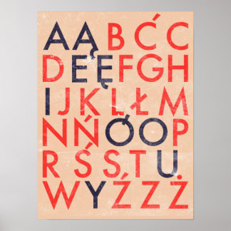 POSTER ALPHABET POLONAIS