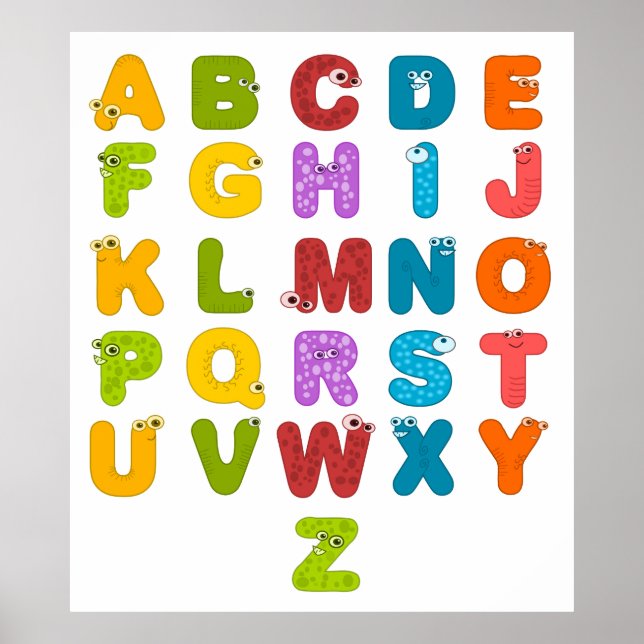 Poster Alphabet pour enfants (Devant)