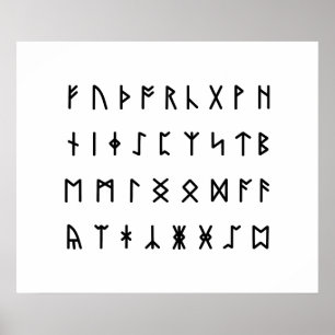Poster Alphabet Runique [Futhorc]