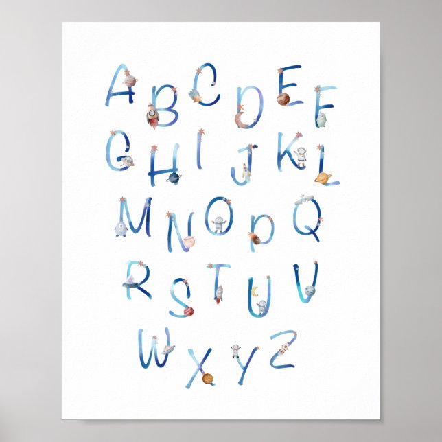 Poster Alphabet spatial (Devant)
