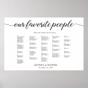 Poster Alphabétique Notre Mariage des gens favoris