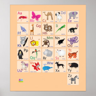 Poster Alphabets animaux