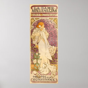 Poster Alphons Mucha La Dame Aux Camelias