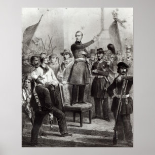 Poster Alphonse de Lamartine à l'Hôtel de Ville