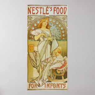 Poster Alphonse Mucha.Advertising Poster, 1898