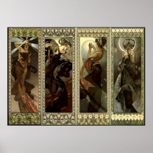 Poster Alphonse Mucha Art Nouveau Femme Éblouissante #34
