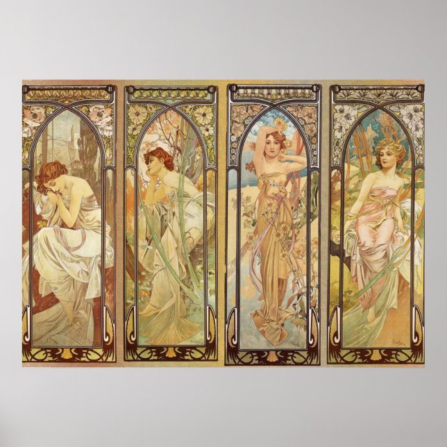 Poster Alphonse Mucha - Art Nouveau Master (Devant)