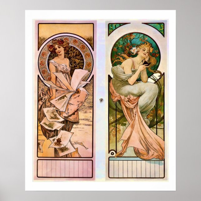 Poster Alphonse Mucha Champagne Publicité (Devant)