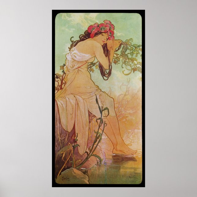 Poster Alphonse Mucha Ete Été (Devant)