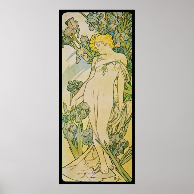 Poster Alphonse Mucha Iris (Devant)