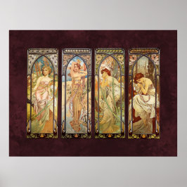 Poster Alphonse Mucha, Le Temps du Jour