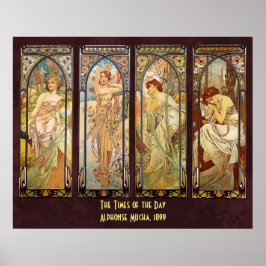 Poster Alphonse Mucha, Le Temps du Jour