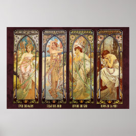 Poster Alphonse Mucha, Le Temps du Jour