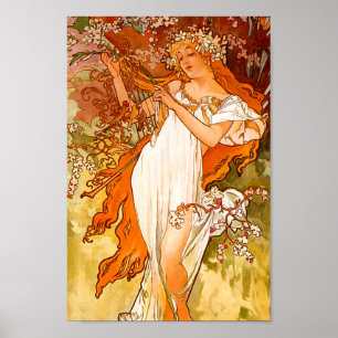 Poster Alphonse Mucha Spring