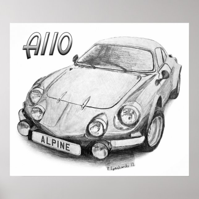 Poster Alpine A110 (Devant)