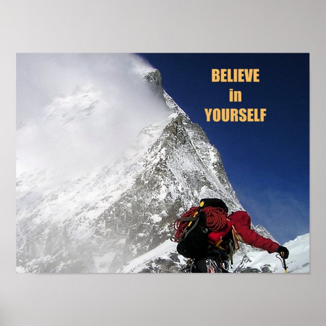 Poster Alpiniste motivant (Devant)
