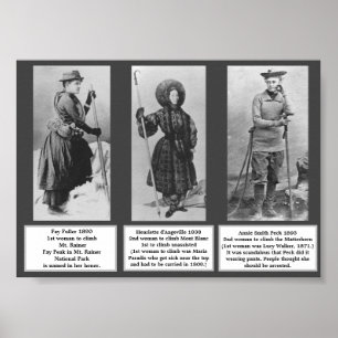Poster Alpinistes femelles Peck Fuller Mountainers