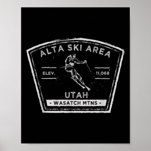 Poster Alta Utah Ski De Neige