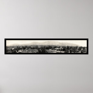 Poster Altadena, photo panoramique 1908 de la Californie