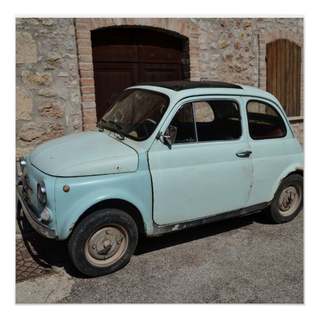 Poster Alter Fiat 500 - Fotografie (Vorderseite)