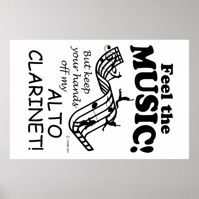 Poster Alto Clarinet Sentez La Musique (Devant)