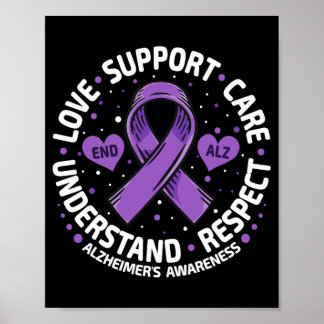 Poster Alzheimer ' ; s Sensibilisation Fin Alz Love Su