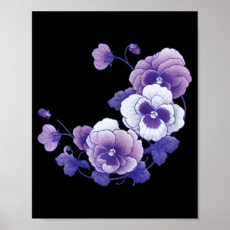 Poster Alzheimer Panseuse florale pourpre Alzheimer et 39