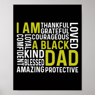 Poster Am A Black Papa Fundy Fête des pères Africaine Amé