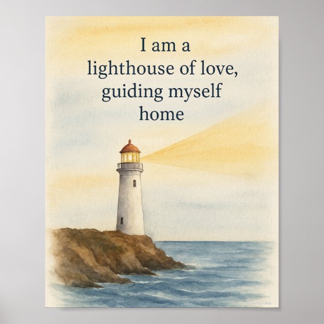 Poster Am a Lighthouse of Love - Inspirational Wall Art (Devant)