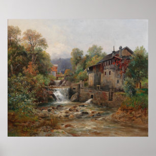Poster "Am Mühlenbach" (Par le Mill Stream)
