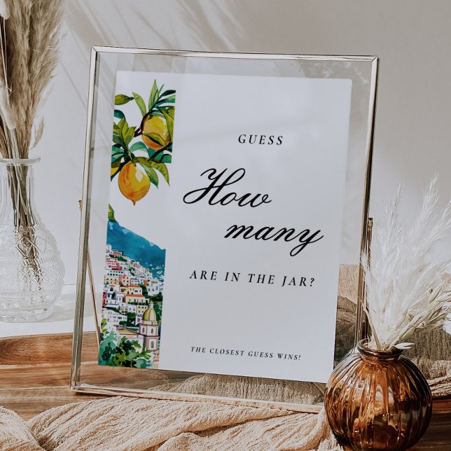 Poster Amalfi Devine combien de baisers signe de Fête des (Créateur téléchargé)