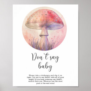 Poster amanite tue-mouches - Ne dites pas bébé