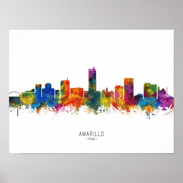 Poster Amarillo Texas Skyline (Devant)