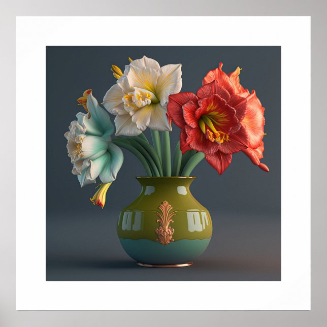 Poster Amaryllis Blume (Vorne)