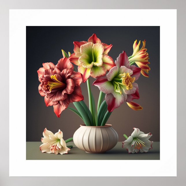 Poster Amaryllis Blume (Vorne)