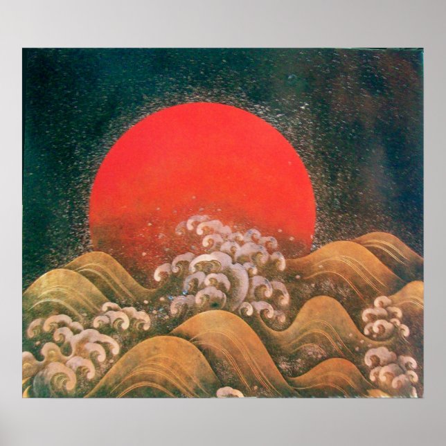 Poster AMATÉRASU, GODDESS SOLEIL, noir rouge (Devant)