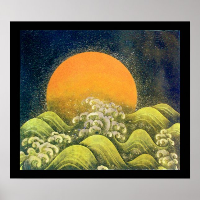 Poster AMATÉRASU, GODDESS SOLEIL, vert jaune noir (Devant)