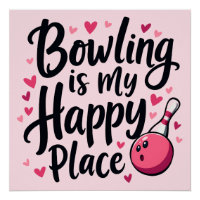 Amateur de Bowling Design Rétro Mignon Sportif