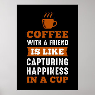 Poster Amateur de café Café avec un ami